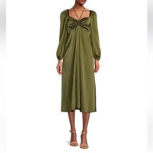 Antonio Melani Silk Olive Green Women's Dress